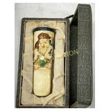 Hand-Carved 2-Inch Scroll Case with Painted Design