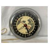 8" Mastercrafters Electric World Time Clock with