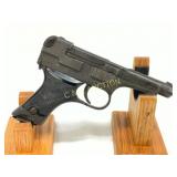 Early Semi-Automatic Pistol with Black Textured Gr