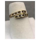 14K yellow gold and diamond ring