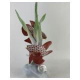 Herend Beta Fish Red Iridescent Sea Shells 5286