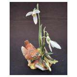 Boehm Wren w Snowdrops Porcelain #20234