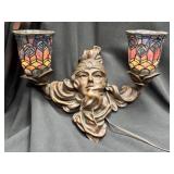 Art Nouveau Wall Sconce Peacock Shade