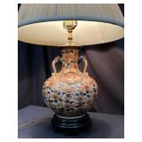 Asian Dbl. Handled Warm Tone GInger Jar Lamp