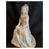 Cybis Porcelain Pink Rapunzel w Mirror 799 Retired