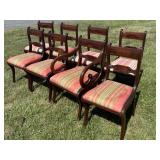Set of 8 Regency Federal English Dining Chairs