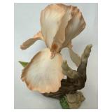 Boehm Porcelain Hurricane Lamp Iris Flower