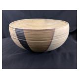 MCM Handmade 9" Round Ceramic Pottery Bowl Signed