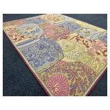 Colorful HandHooked Rug Ginger Jar Motiff 8