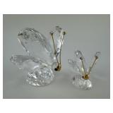 Pair of Swarovski Crystal Butterflies 2 Sizes