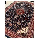 Handwoven Red Black & Cream Oriental Rug 50" x 70"