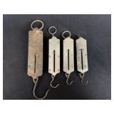 4 Vintage Spring Balance Scales
