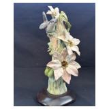 Cybis Ltd. Ed  Porcelain Clematis w House Wren