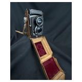 1955 Ricoh Flex Dia Twin Lens Camera in Leather