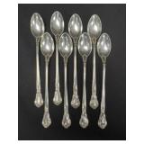 Set of 8 Gorham Chantilly Sterling Iced Tea Spoons