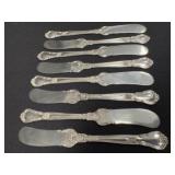 Set of 8 Gorham Chantilly Sterling ButterSpreaders
