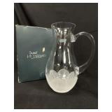 Durand Cristal Florence French Glass Pitcher 48 oz