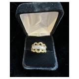 5 Diamond 18K Yellow Gold & Platinum Ring