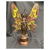 Fairy Wings Figural Stained Glass Butterfly Lamp
