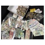 Lot of Coins & Paper Money / Africa & The Americas
