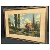 R. Atkinson Fox Landscape Lithograph 1920s