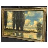 R. Atkinson Fox Landscape Water Litho "Stately Sen