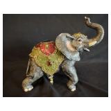 Crystal Jeweled Enamel Elephant Trinket Box