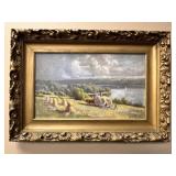 Frank Barney Skaneateles Lakeside Oil on Canvas