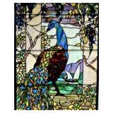 Meyda Tiffany Peacock Wisteria StainedGlass Window