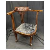 Carved Mahogany Corner Chair circa19th Century