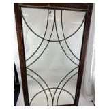 Large Antique Leaded Glass Rectangular Window