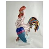Herend Porcelain Med. Rooster Red Multi Color 5014