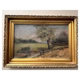 19thC. Countryside Landscape Original Oil onCanvas