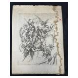 St. Anthony Demons Engraving M. Schongauer