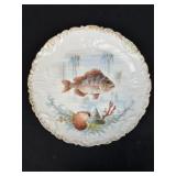 Limoges France Handpainted Fish Plate 9-1/4"