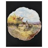 Limoges Handpainted Rabbit Plate 10"