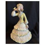 Cybis Porcelain Child Figurine Jeannie w Bird