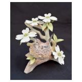 Cybis Porcelain Wood Wren w/Dogwood 1960