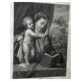 Madonna & Child Etching Bettelini after Titian