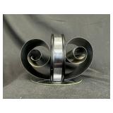 Art Deco Black & Chrome Double Coil Book Holder