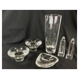 Contemporary MCM Crystal Glass Pieces 6pcs