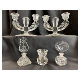 Cut Crystal Candlesticks, Perfumes & TPick Holder
