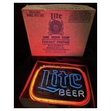 Lite Beer Neon Sign in Original Box Miller Brewing