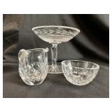 Waterford Cut Crystal Compote Dish, Sugar & Creame