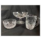 Waterford Crystal Pedestal Compote, Bowl & Creamer