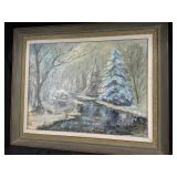 Signed Original Acrylic on Board Winterscape