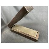 Antique Sharpening Stone in Hinged Wood Box