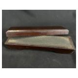 Antique Sharpening Stone in Wood Coffin Box