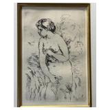 Renoir Etching 1910 "Baigneuse Debout" The Bather