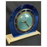 Art Deco Telechron Casino 4F71 Mirrored Blue Clock